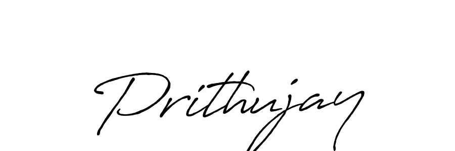 How to make Prithujay signature? Antro_Vectra_Bolder is a professional autograph style. Create handwritten signature for Prithujay name. Prithujay signature style 7 images and pictures png