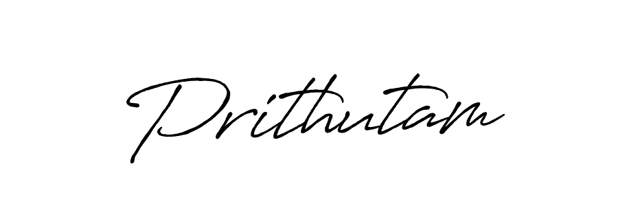 Use a signature maker to create a handwritten signature online. With this signature software, you can design (Antro_Vectra_Bolder) your own signature for name Prithutam. Prithutam signature style 7 images and pictures png