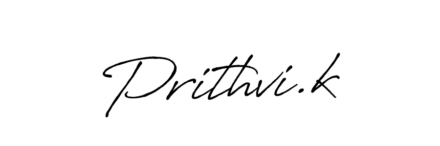 Prithvi.k stylish signature style. Best Handwritten Sign (Antro_Vectra_Bolder) for my name. Handwritten Signature Collection Ideas for my name Prithvi.k. Prithvi.k signature style 7 images and pictures png