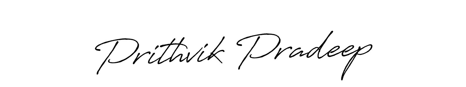 How to make Prithvik Pradeep signature? Antro_Vectra_Bolder is a professional autograph style. Create handwritten signature for Prithvik Pradeep name. Prithvik Pradeep signature style 7 images and pictures png