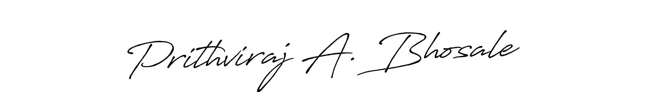 Make a beautiful signature design for name Prithviraj A. Bhosale. With this signature (Antro_Vectra_Bolder) style, you can create a handwritten signature for free. Prithviraj A. Bhosale signature style 7 images and pictures png
