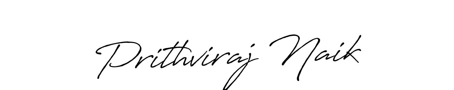 Also we have Prithviraj Naik name is the best signature style. Create professional handwritten signature collection using Antro_Vectra_Bolder autograph style. Prithviraj Naik signature style 7 images and pictures png