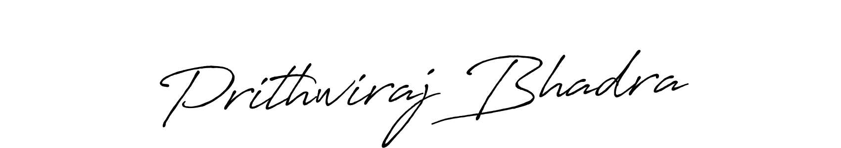 How to make Prithwiraj Bhadra name signature. Use Antro_Vectra_Bolder style for creating short signs online. This is the latest handwritten sign. Prithwiraj Bhadra signature style 7 images and pictures png