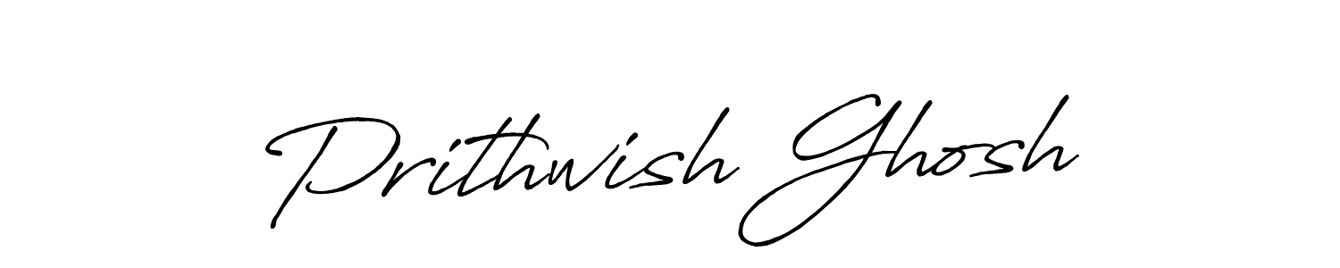 How to make Prithwish Ghosh name signature. Use Antro_Vectra_Bolder style for creating short signs online. This is the latest handwritten sign. Prithwish Ghosh signature style 7 images and pictures png