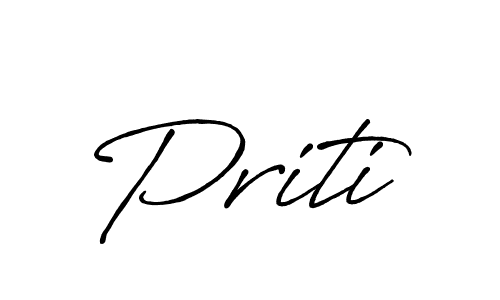 Create a beautiful signature design for name Priti. With this signature (Antro_Vectra_Bolder) fonts, you can make a handwritten signature for free. Priti signature style 7 images and pictures png