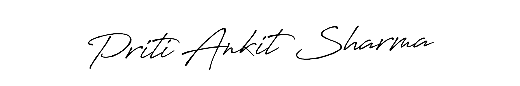 Design your own signature with our free online signature maker. With this signature software, you can create a handwritten (Antro_Vectra_Bolder) signature for name Priti Ankit Sharma. Priti Ankit Sharma signature style 7 images and pictures png