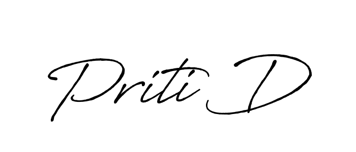 Also You can easily find your signature by using the search form. We will create Priti D name handwritten signature images for you free of cost using Antro_Vectra_Bolder sign style. Priti D signature style 7 images and pictures png