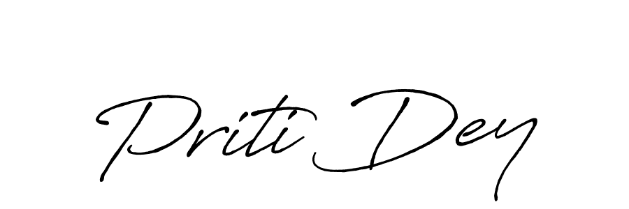 Priti Dey stylish signature style. Best Handwritten Sign (Antro_Vectra_Bolder) for my name. Handwritten Signature Collection Ideas for my name Priti Dey. Priti Dey signature style 7 images and pictures png