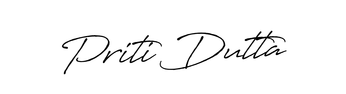 Priti Dutta stylish signature style. Best Handwritten Sign (Antro_Vectra_Bolder) for my name. Handwritten Signature Collection Ideas for my name Priti Dutta. Priti Dutta signature style 7 images and pictures png