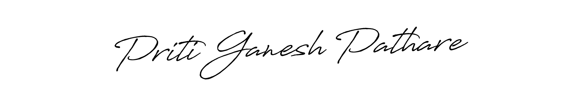 The best way (Antro_Vectra_Bolder) to make a short signature is to pick only two or three words in your name. The name Priti Ganesh Pathare include a total of six letters. For converting this name. Priti Ganesh Pathare signature style 7 images and pictures png
