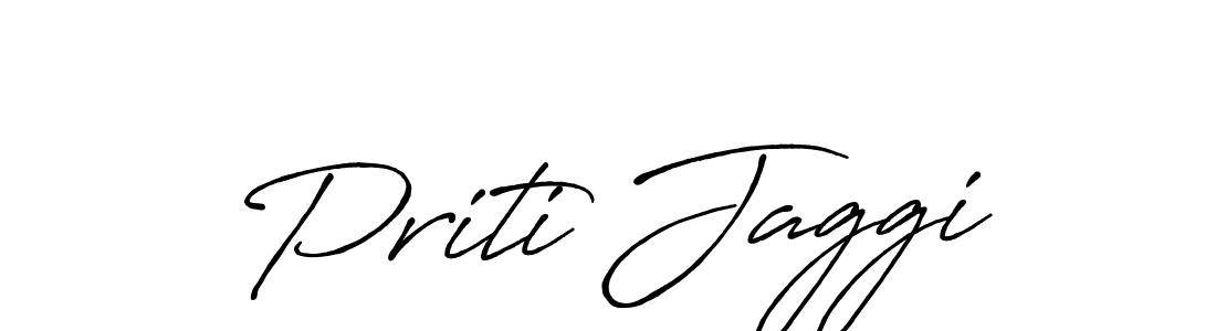 Make a beautiful signature design for name Priti Jaggi. With this signature (Antro_Vectra_Bolder) style, you can create a handwritten signature for free. Priti Jaggi signature style 7 images and pictures png