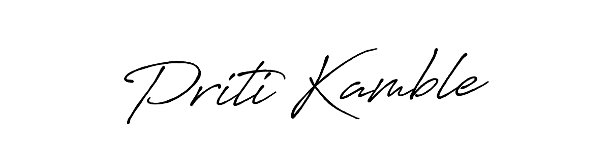 if you are searching for the best signature style for your name Priti Kamble. so please give up your signature search. here we have designed multiple signature styles  using Antro_Vectra_Bolder. Priti Kamble signature style 7 images and pictures png