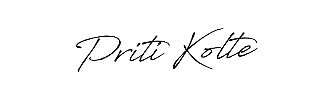 How to make Priti Kolte signature? Antro_Vectra_Bolder is a professional autograph style. Create handwritten signature for Priti Kolte name. Priti Kolte signature style 7 images and pictures png