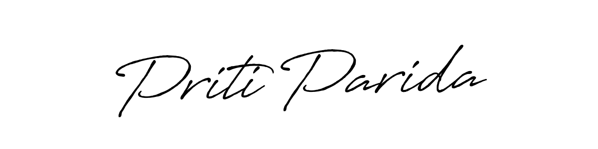 Use a signature maker to create a handwritten signature online. With this signature software, you can design (Antro_Vectra_Bolder) your own signature for name Priti Parida. Priti Parida signature style 7 images and pictures png