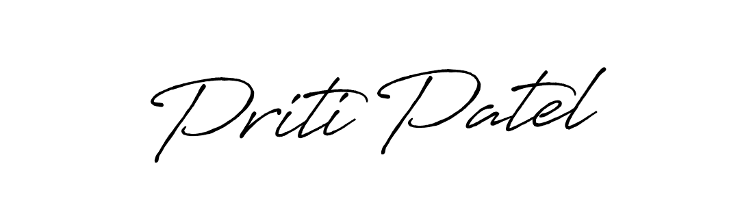 How to make Priti Patel signature? Antro_Vectra_Bolder is a professional autograph style. Create handwritten signature for Priti Patel name. Priti Patel signature style 7 images and pictures png