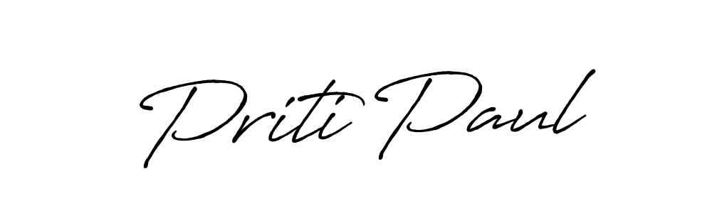 Use a signature maker to create a handwritten signature online. With this signature software, you can design (Antro_Vectra_Bolder) your own signature for name Priti Paul. Priti Paul signature style 7 images and pictures png
