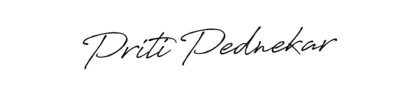Use a signature maker to create a handwritten signature online. With this signature software, you can design (Antro_Vectra_Bolder) your own signature for name Priti Pednekar. Priti Pednekar signature style 7 images and pictures png