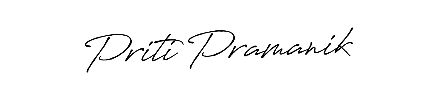 It looks lik you need a new signature style for name Priti Pramanik. Design unique handwritten (Antro_Vectra_Bolder) signature with our free signature maker in just a few clicks. Priti Pramanik signature style 7 images and pictures png