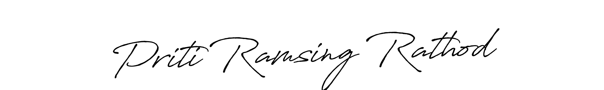 Create a beautiful signature design for name Priti Ramsing Rathod. With this signature (Antro_Vectra_Bolder) fonts, you can make a handwritten signature for free. Priti Ramsing Rathod signature style 7 images and pictures png