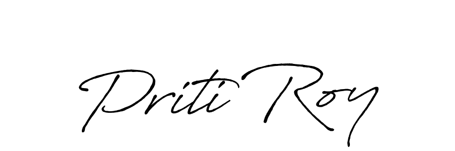 Create a beautiful signature design for name Priti Roy. With this signature (Antro_Vectra_Bolder) fonts, you can make a handwritten signature for free. Priti Roy signature style 7 images and pictures png