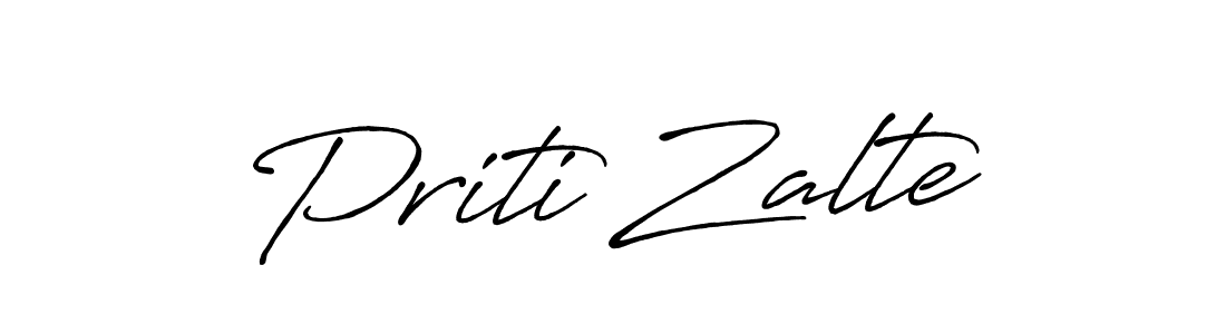 You should practise on your own different ways (Antro_Vectra_Bolder) to write your name (Priti Zalte) in signature. don't let someone else do it for you. Priti Zalte signature style 7 images and pictures png