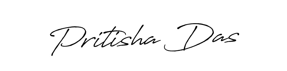 How to make Pritisha Das name signature. Use Antro_Vectra_Bolder style for creating short signs online. This is the latest handwritten sign. Pritisha Das signature style 7 images and pictures png