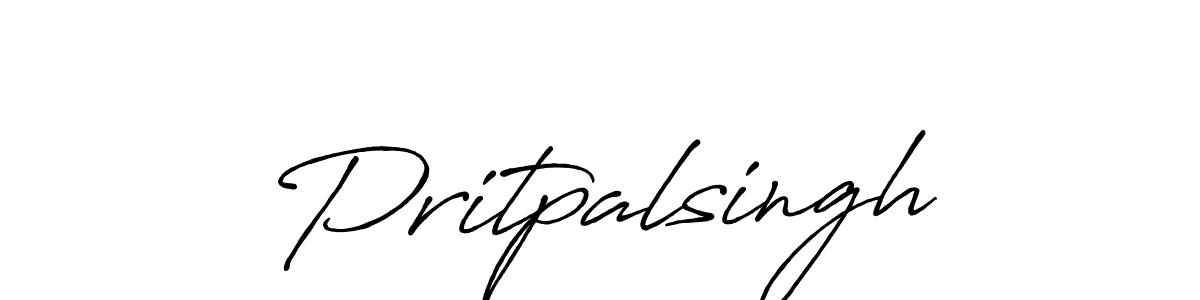 How to make Pritpalsingh name signature. Use Antro_Vectra_Bolder style for creating short signs online. This is the latest handwritten sign. Pritpalsingh signature style 7 images and pictures png
