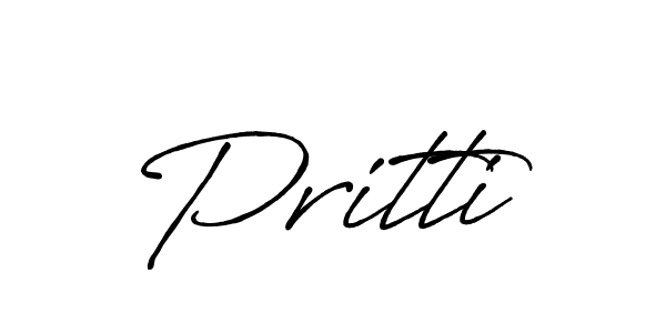 Use a signature maker to create a handwritten signature online. With this signature software, you can design (Antro_Vectra_Bolder) your own signature for name Pritti. Pritti signature style 7 images and pictures png