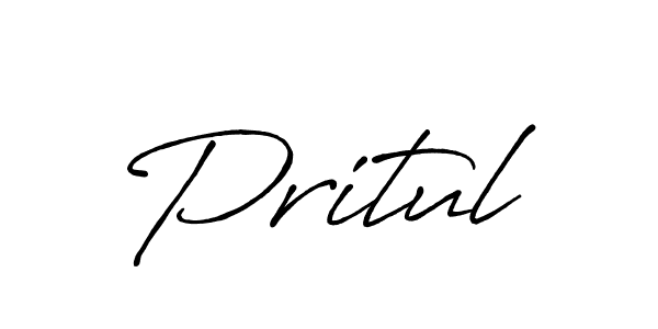 Create a beautiful signature design for name Pritul. With this signature (Antro_Vectra_Bolder) fonts, you can make a handwritten signature for free. Pritul signature style 7 images and pictures png