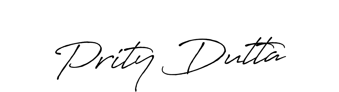 Make a beautiful signature design for name Prity Dutta. With this signature (Antro_Vectra_Bolder) style, you can create a handwritten signature for free. Prity Dutta signature style 7 images and pictures png