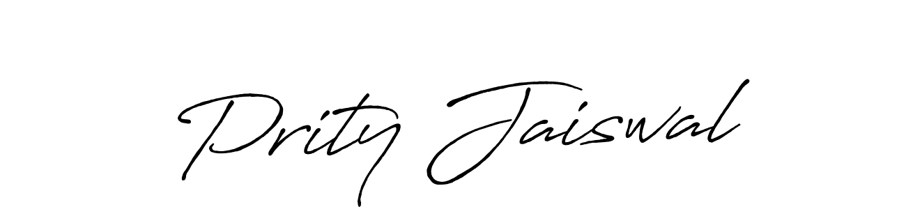 Design your own signature with our free online signature maker. With this signature software, you can create a handwritten (Antro_Vectra_Bolder) signature for name Prity Jaiswal. Prity Jaiswal signature style 7 images and pictures png