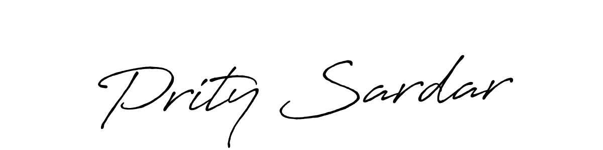 Prity Sardar stylish signature style. Best Handwritten Sign (Antro_Vectra_Bolder) for my name. Handwritten Signature Collection Ideas for my name Prity Sardar. Prity Sardar signature style 7 images and pictures png