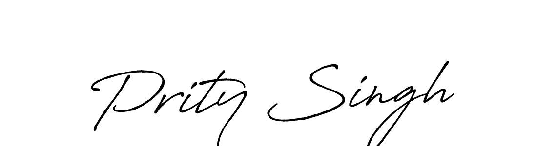 Prity Singh stylish signature style. Best Handwritten Sign (Antro_Vectra_Bolder) for my name. Handwritten Signature Collection Ideas for my name Prity Singh. Prity Singh signature style 7 images and pictures png