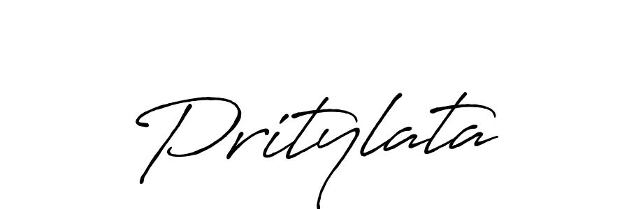 Design your own signature with our free online signature maker. With this signature software, you can create a handwritten (Antro_Vectra_Bolder) signature for name Pritylata. Pritylata signature style 7 images and pictures png