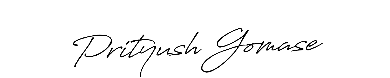 Prityush Gomase stylish signature style. Best Handwritten Sign (Antro_Vectra_Bolder) for my name. Handwritten Signature Collection Ideas for my name Prityush Gomase. Prityush Gomase signature style 7 images and pictures png