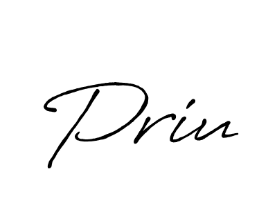 It looks lik you need a new signature style for name Priu. Design unique handwritten (Antro_Vectra_Bolder) signature with our free signature maker in just a few clicks. Priu signature style 7 images and pictures png