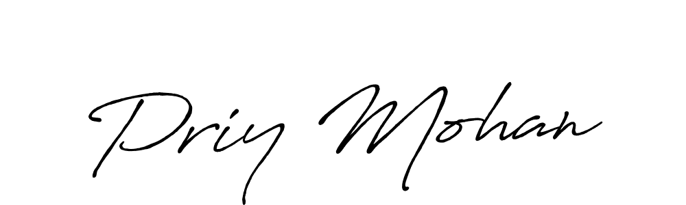 Make a short Priy Mohan signature style. Manage your documents anywhere anytime using Antro_Vectra_Bolder. Create and add eSignatures, submit forms, share and send files easily. Priy Mohan signature style 7 images and pictures png