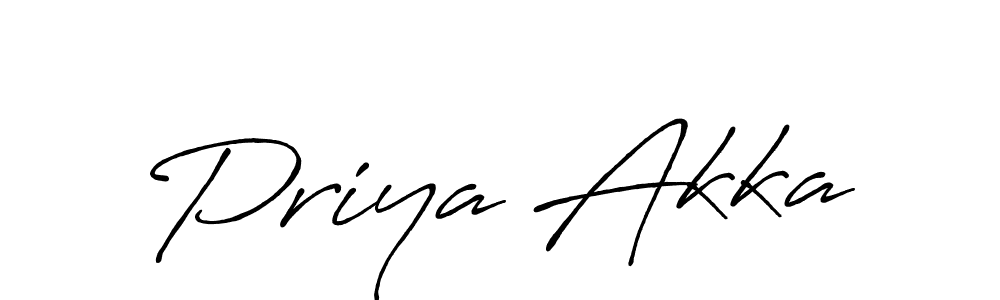 How to make Priya Akka signature? Antro_Vectra_Bolder is a professional autograph style. Create handwritten signature for Priya Akka name. Priya Akka signature style 7 images and pictures png