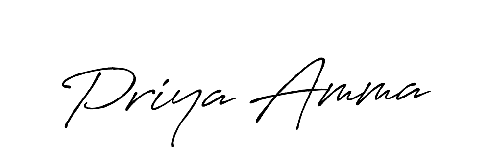 Design your own signature with our free online signature maker. With this signature software, you can create a handwritten (Antro_Vectra_Bolder) signature for name Priya Amma. Priya Amma signature style 7 images and pictures png