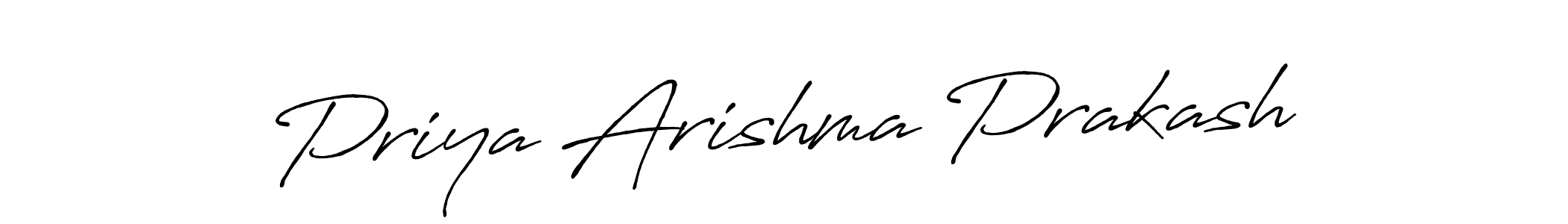 How to make Priya Arishma Prakash name signature. Use Antro_Vectra_Bolder style for creating short signs online. This is the latest handwritten sign. Priya Arishma Prakash signature style 7 images and pictures png