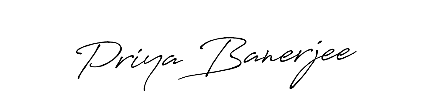 Also we have Priya Banerjee name is the best signature style. Create professional handwritten signature collection using Antro_Vectra_Bolder autograph style. Priya Banerjee signature style 7 images and pictures png