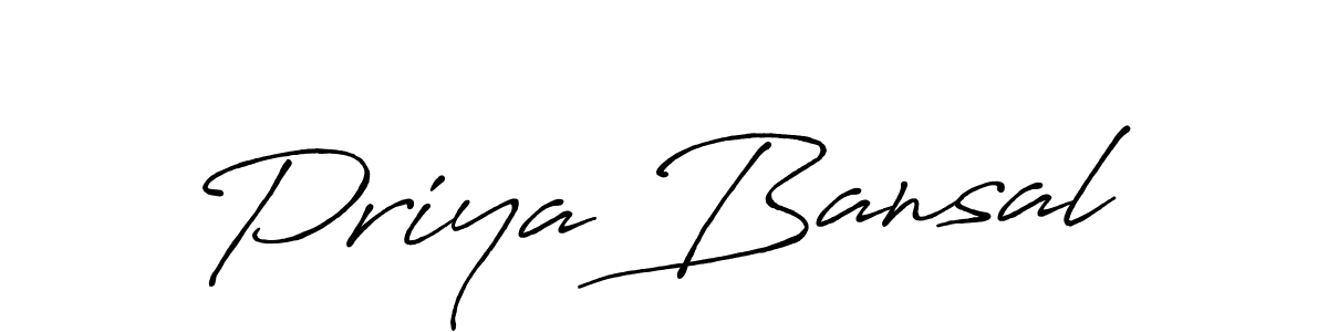 Also we have Priya Bansal name is the best signature style. Create professional handwritten signature collection using Antro_Vectra_Bolder autograph style. Priya Bansal signature style 7 images and pictures png