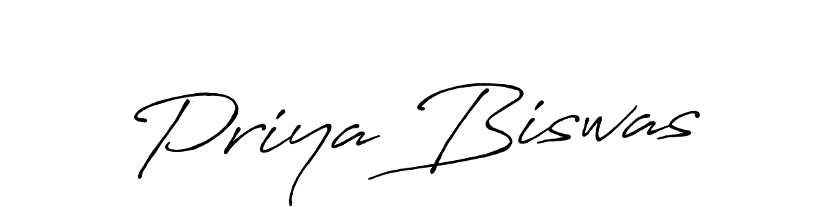 Also we have Priya Biswas name is the best signature style. Create professional handwritten signature collection using Antro_Vectra_Bolder autograph style. Priya Biswas signature style 7 images and pictures png