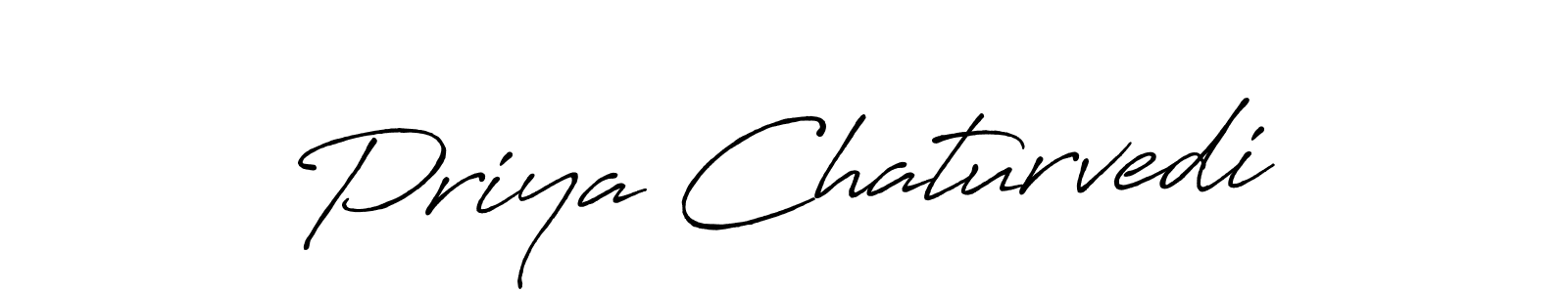 Create a beautiful signature design for name Priya Chaturvedi. With this signature (Antro_Vectra_Bolder) fonts, you can make a handwritten signature for free. Priya Chaturvedi signature style 7 images and pictures png