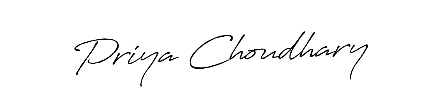 You should practise on your own different ways (Antro_Vectra_Bolder) to write your name (Priya Choudhary) in signature. don't let someone else do it for you. Priya Choudhary signature style 7 images and pictures png