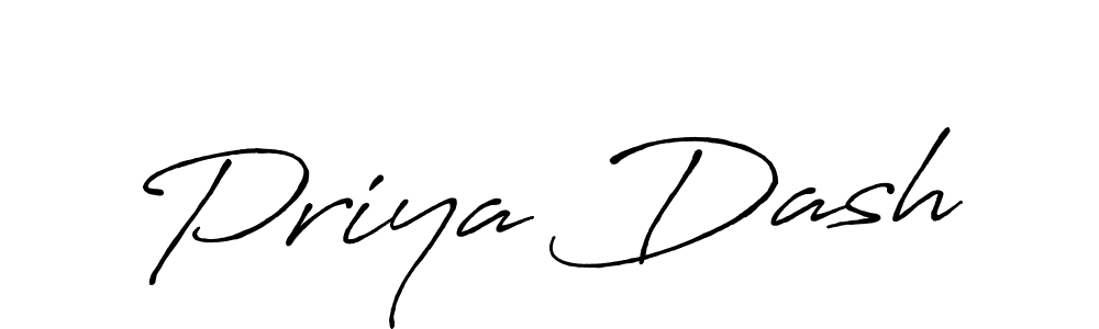 How to make Priya Dash name signature. Use Antro_Vectra_Bolder style for creating short signs online. This is the latest handwritten sign. Priya Dash signature style 7 images and pictures png