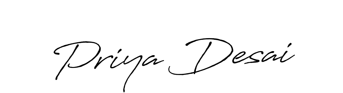 Also we have Priya Desai name is the best signature style. Create professional handwritten signature collection using Antro_Vectra_Bolder autograph style. Priya Desai signature style 7 images and pictures png