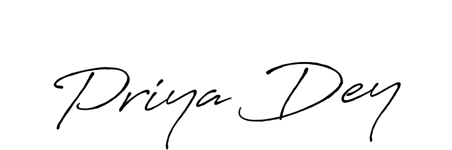 Create a beautiful signature design for name Priya Dey. With this signature (Antro_Vectra_Bolder) fonts, you can make a handwritten signature for free. Priya Dey signature style 7 images and pictures png