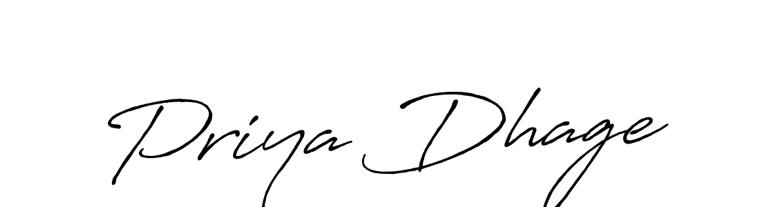 Antro_Vectra_Bolder is a professional signature style that is perfect for those who want to add a touch of class to their signature. It is also a great choice for those who want to make their signature more unique. Get Priya Dhage name to fancy signature for free. Priya Dhage signature style 7 images and pictures png