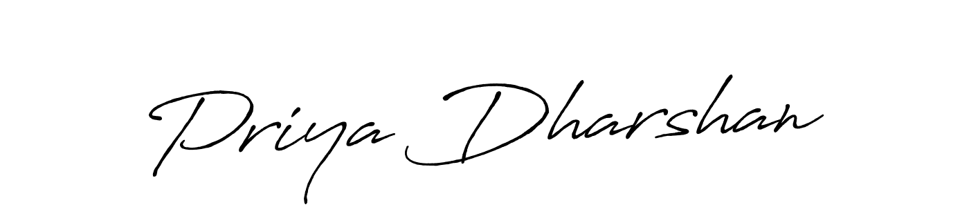 How to make Priya Dharshan name signature. Use Antro_Vectra_Bolder style for creating short signs online. This is the latest handwritten sign. Priya Dharshan signature style 7 images and pictures png